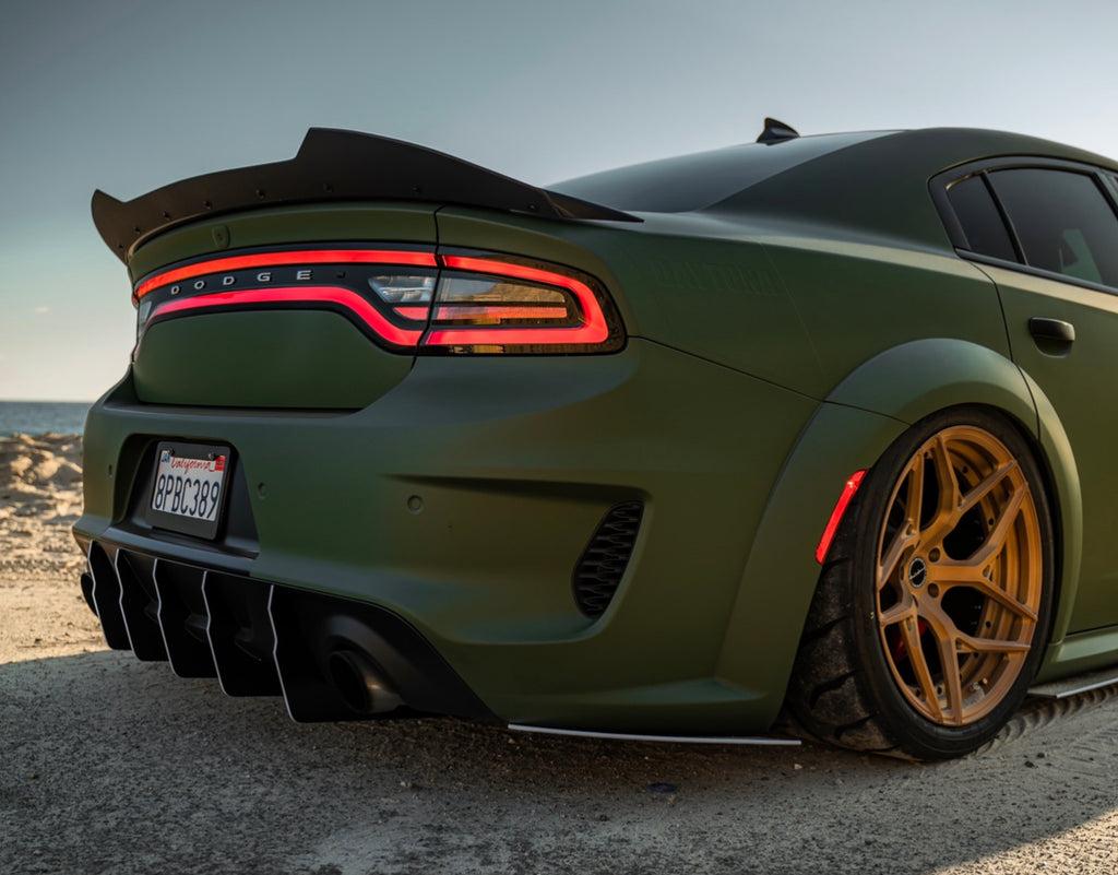 Dodge Charger Widebody V2 Dual Slant-In Design Diffuser