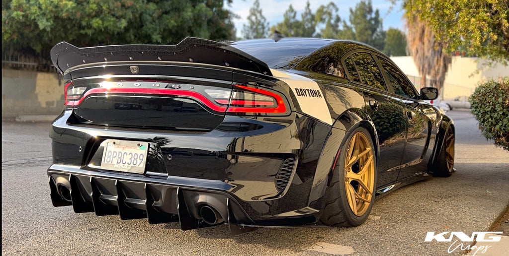 Dodge Charger Widebody V2 Dual Slant-In Design Diffuser