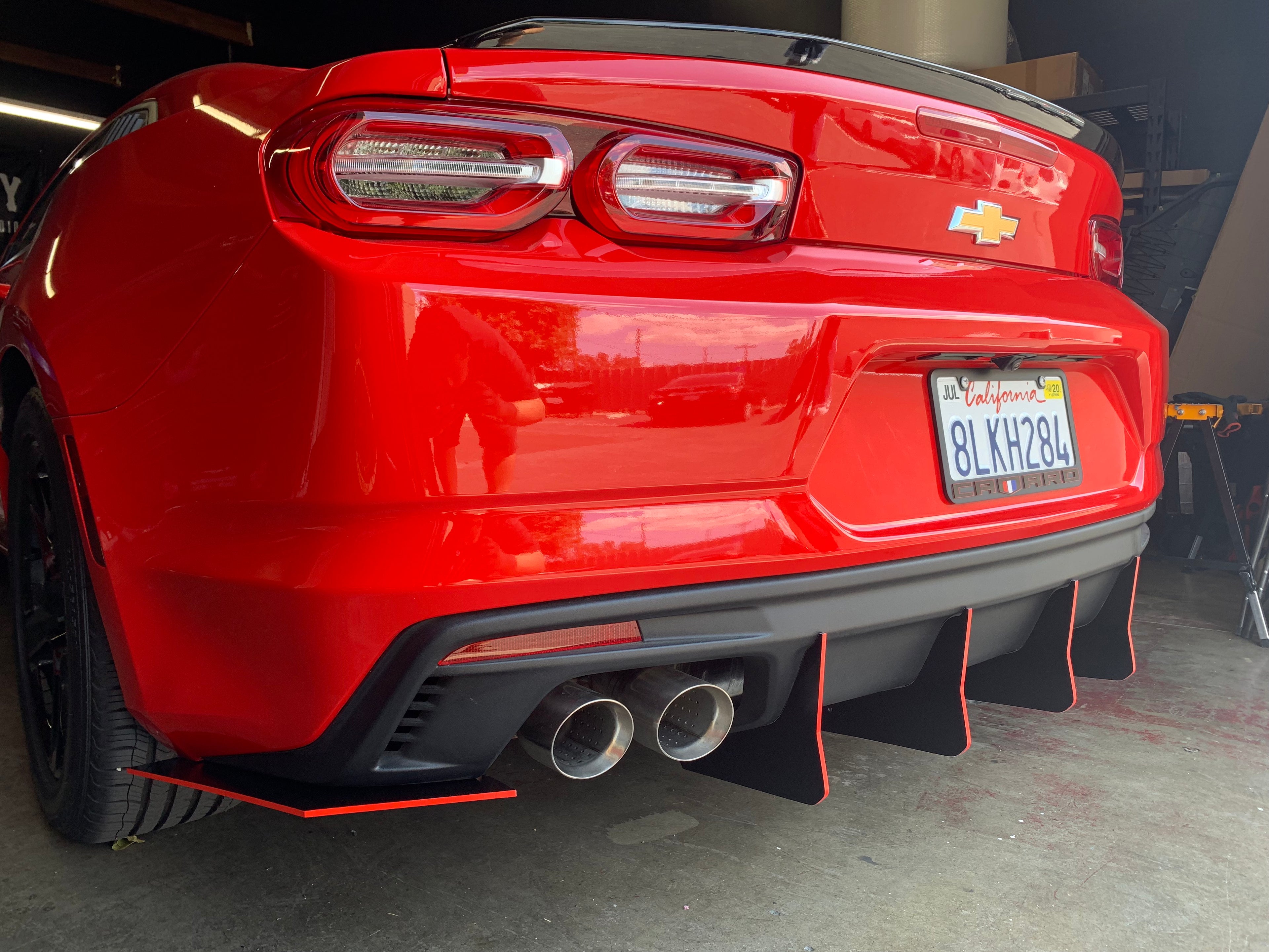 2019+ Chevrolet Camaro Dual Exhaust: New Design V2 3 Piece Diffuser