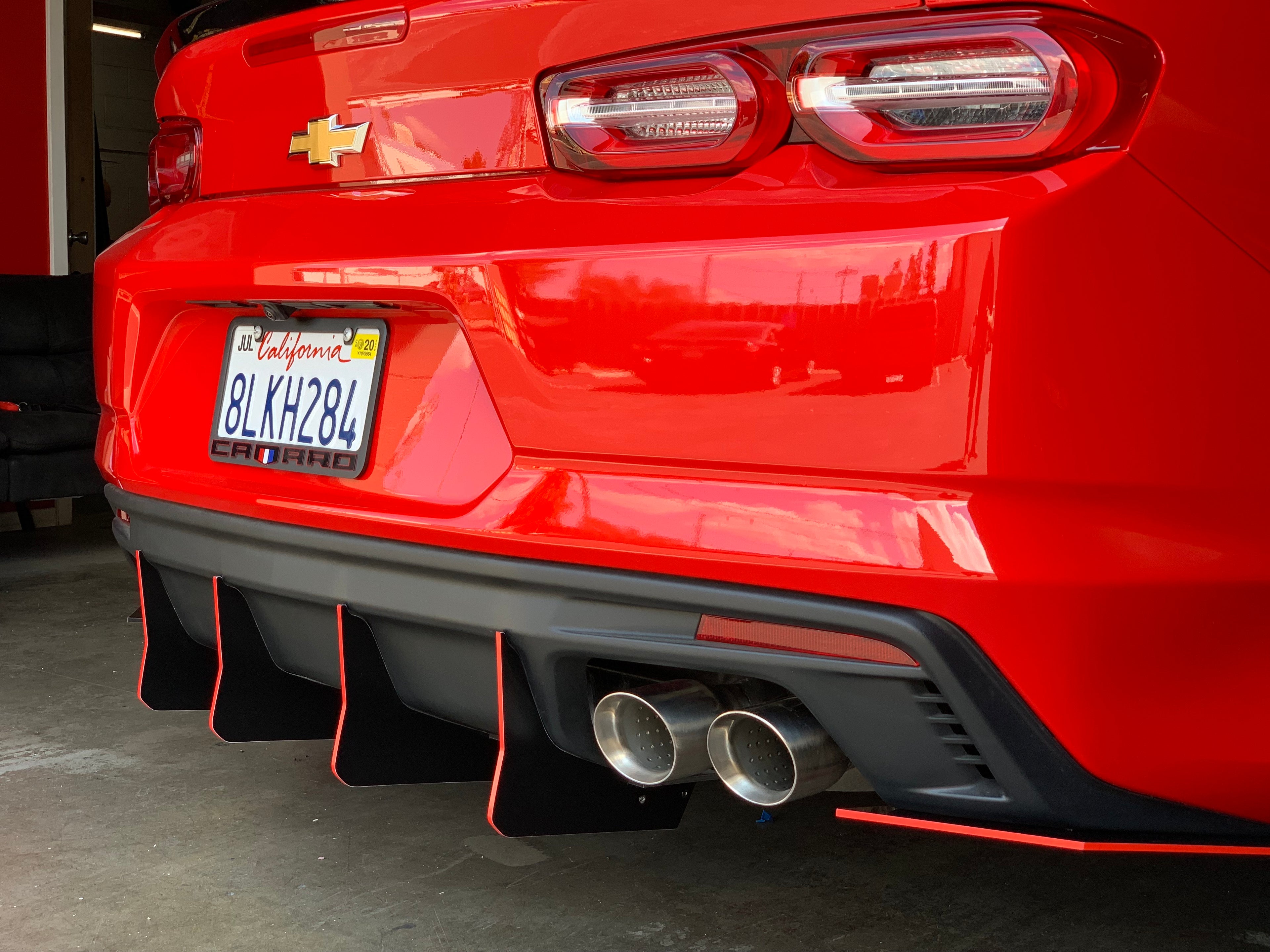 2019+ Chevrolet Camaro Dual Exhaust: New Design V2 3 Piece Diffuser