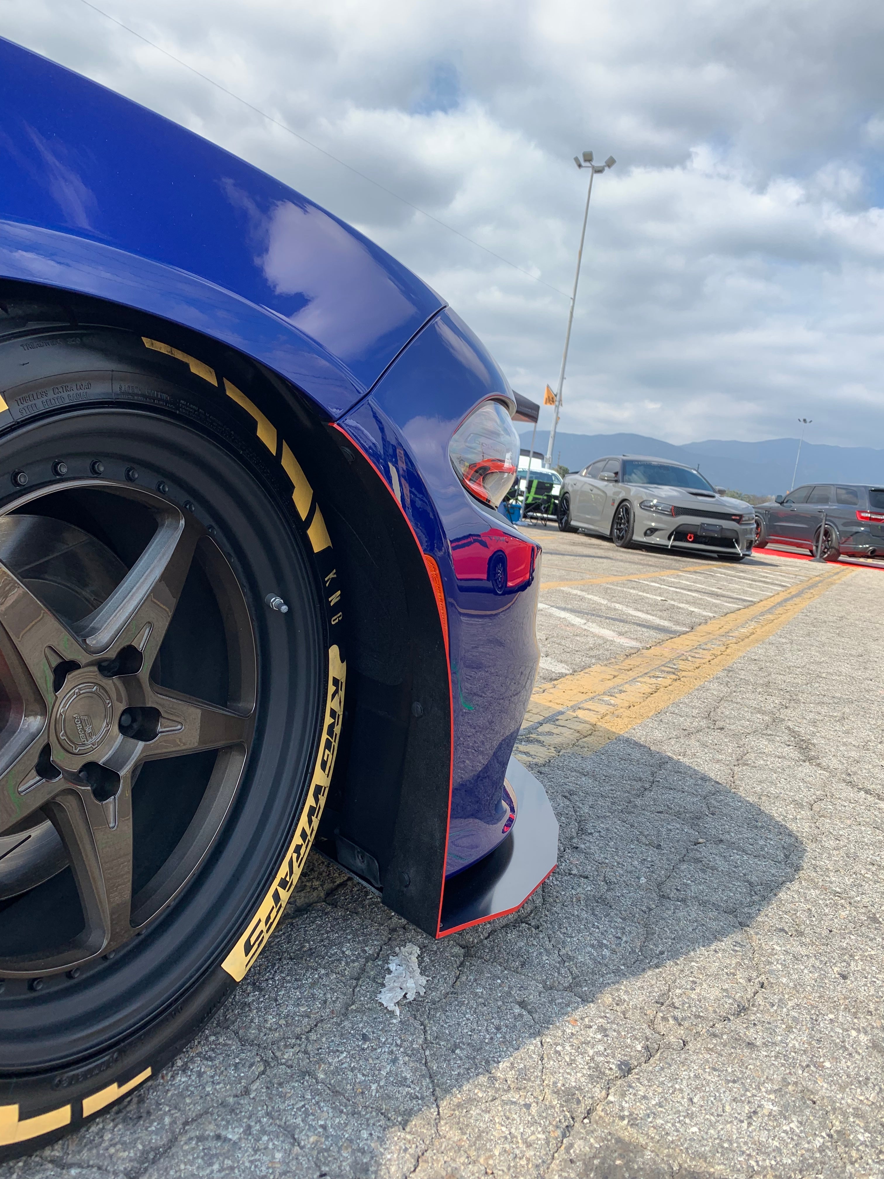 2015 - 2023 Dodge Charger GT, Scatpack, Hellcat: Large Size Mudguards for Front Splitter