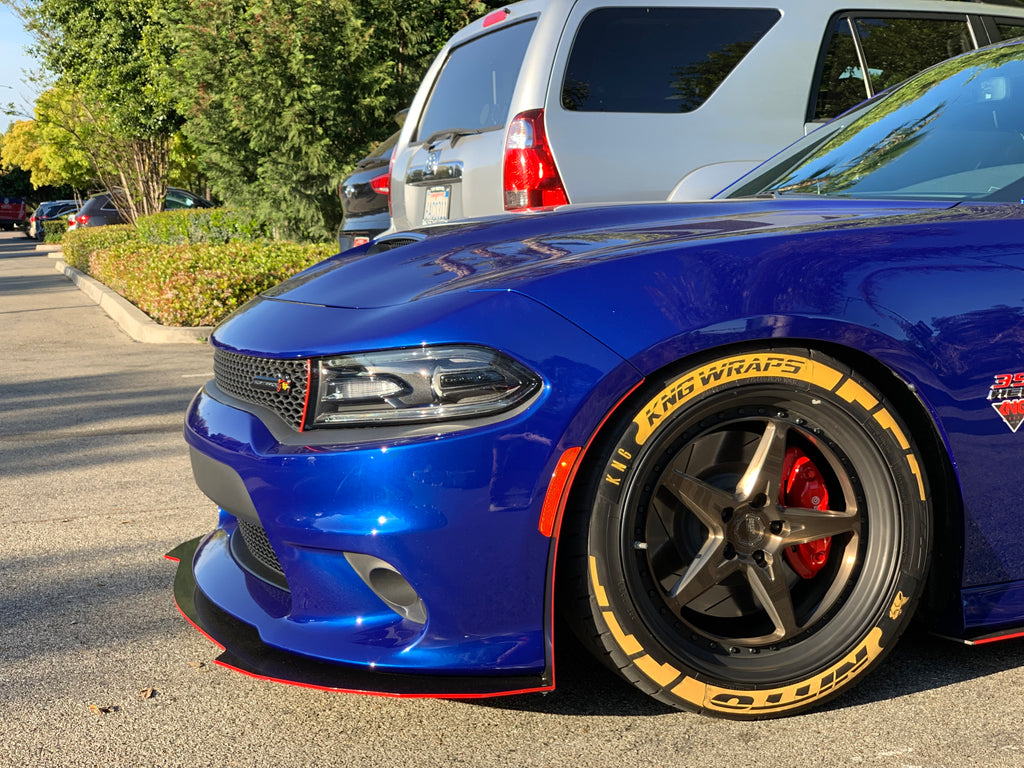 2015 - 2023 Dodge Charger GT, Scatpack, Hellcat: Large Size Mudguards for Front Splitter