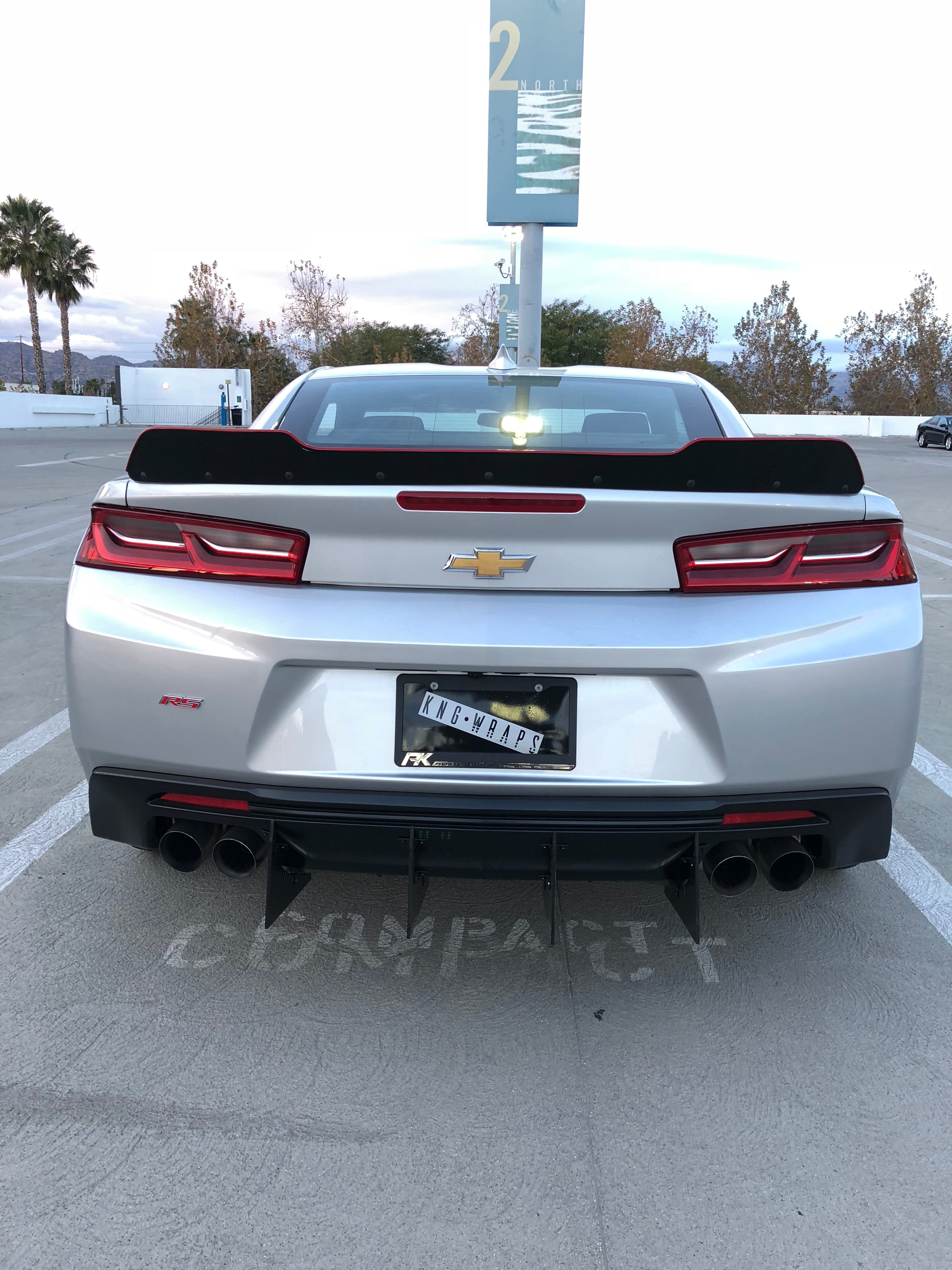 2016 - 2018 Chevrolet Camaro Quad Exhaust: Individual Fins